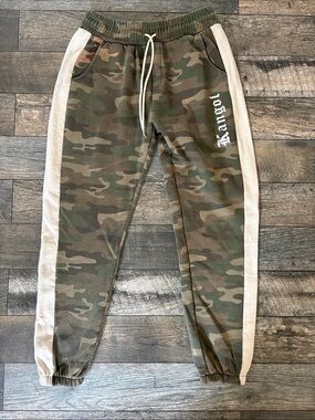 Kangol Olive and Tan Camo Waistband Sweatpants